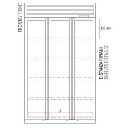 Frigo vini ventilato tre porte