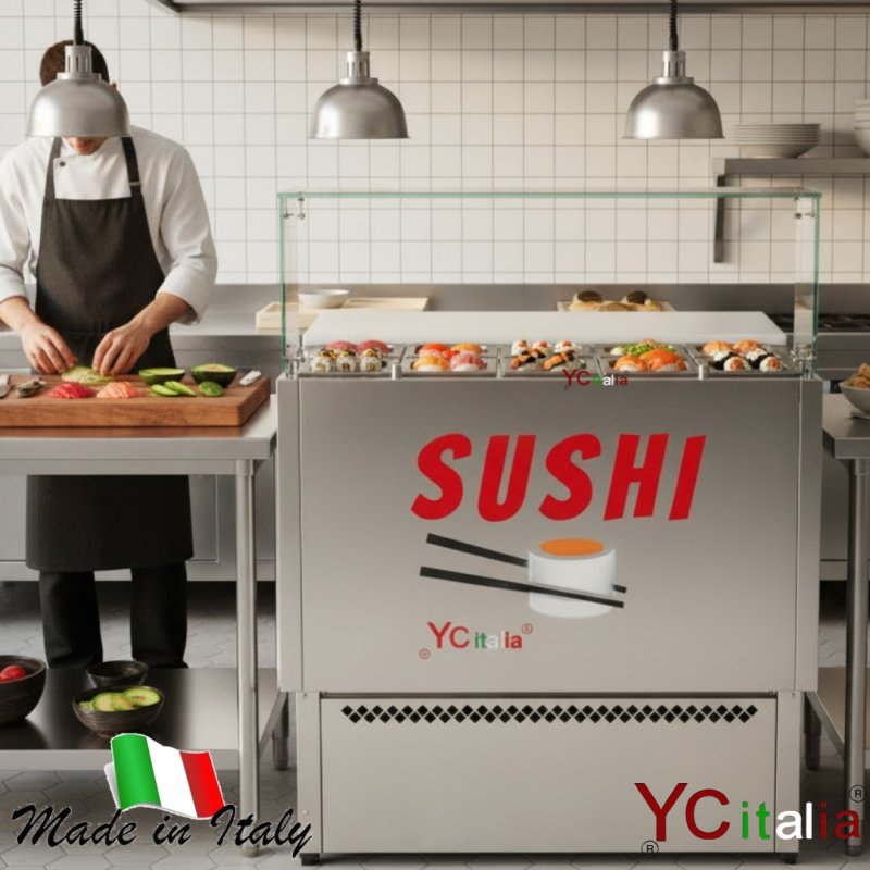 Banco refrigerato preparazione sushi