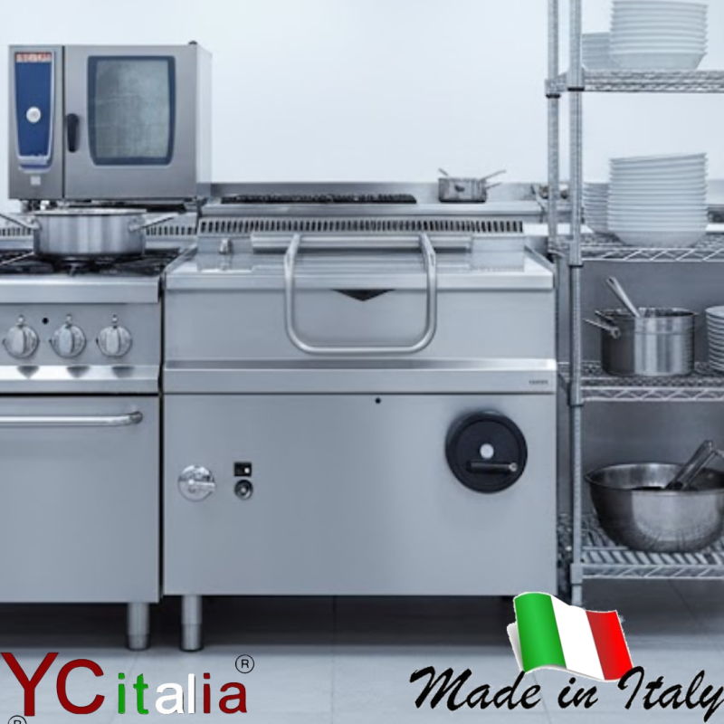 Brasiera a gas una vasca 50L|Brasiere professionali profondita 700