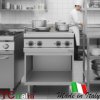 Cucina tuttapiastra elettrica su armadio aperto|Cucina tuttapiastra elettrica