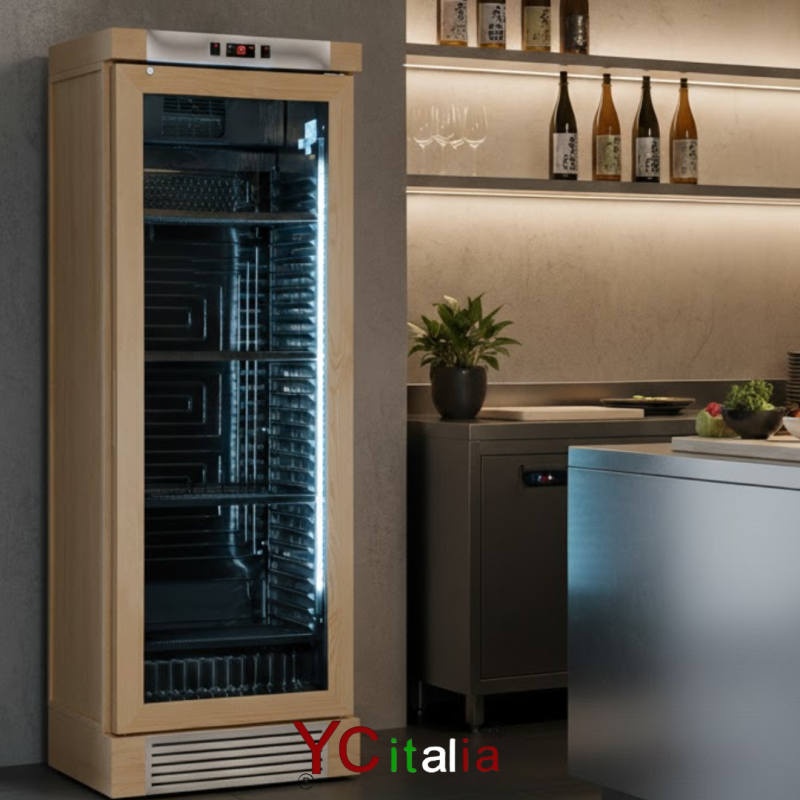 Frigo per vini color frassino naturale|Vetrine refrigerate per il vino