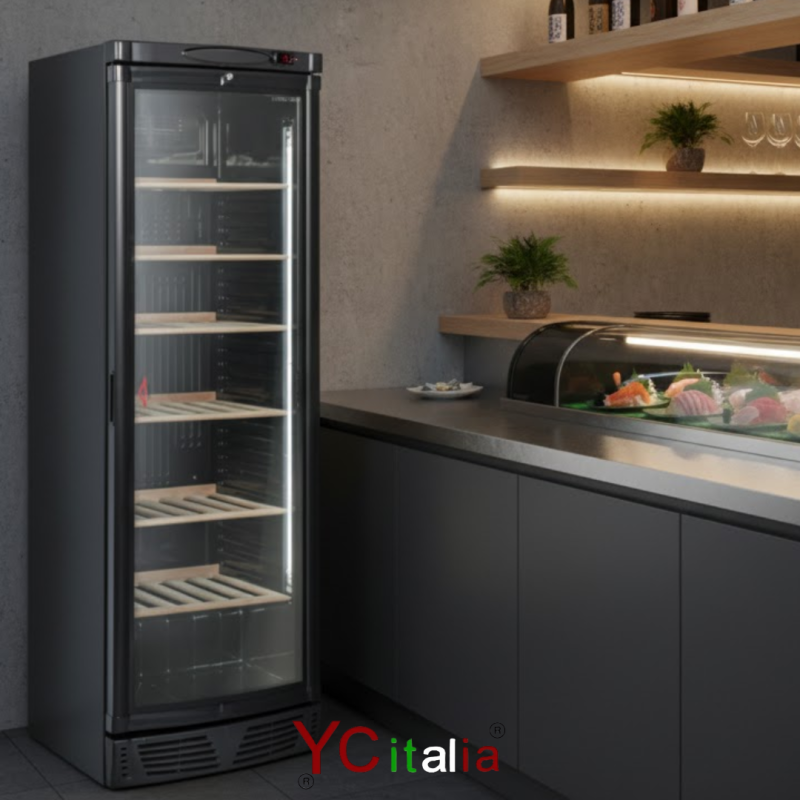 Cantina per vino refrigerata nera