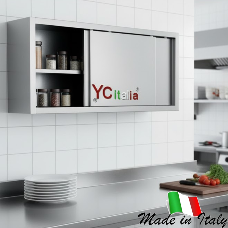 Pensile chiuso in acciaio inox h650