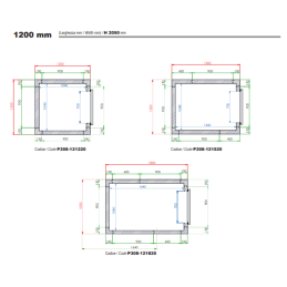 Cella Frigorifera domino 1200x1500x2050 mm Made in Italy