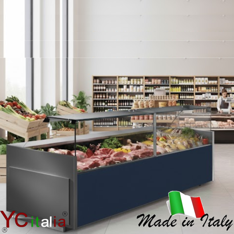 Vetrina macelleria 1520 vetri dritti|Banchi espositivi con refrigerazione statica