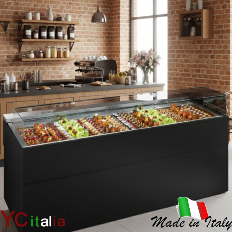 Vetrina Espositiva Refrigerata Pasticceria L1377xP940xH1064|Banchi per pasticceria