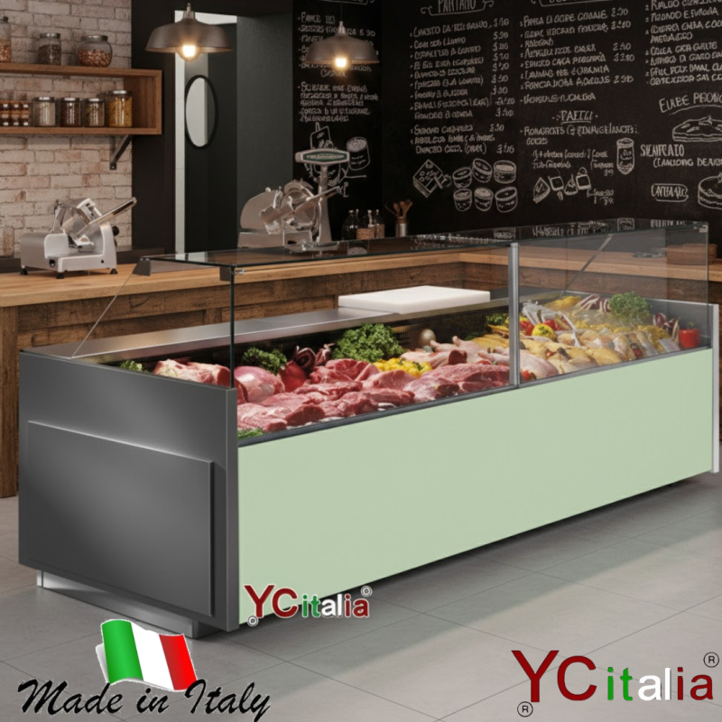 Espositore refrigerato L2480 x P1175 x H1200 vetri dritti