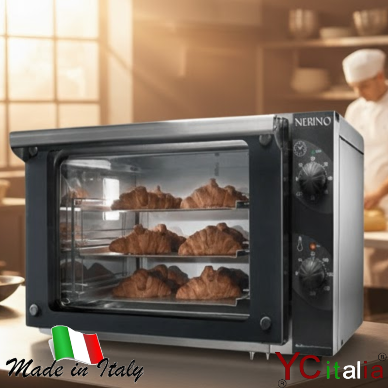 Forno a convezione meccanico 3 teglie/griglie GN 2/3 mm