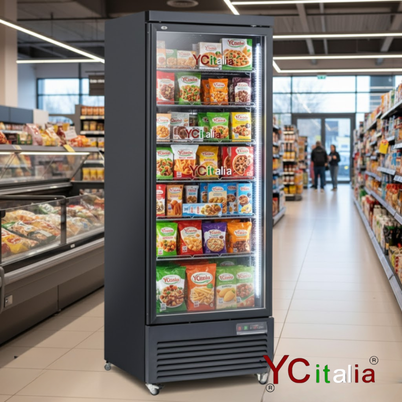 Armadio congelatore nero a una porta