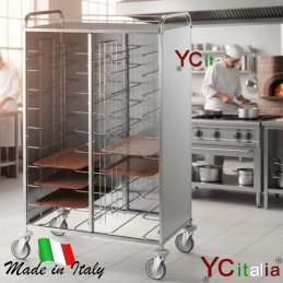 Carrello portavassoi inox...