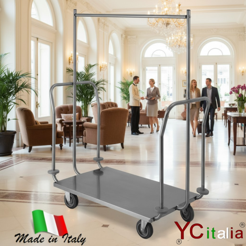 Carrello portabiti e valigie cm 115x58x156