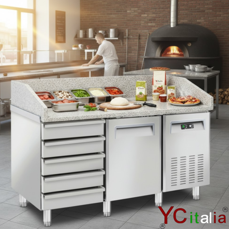 Banco per pizza 1500x800x1040 h mm|Banchi per pizza