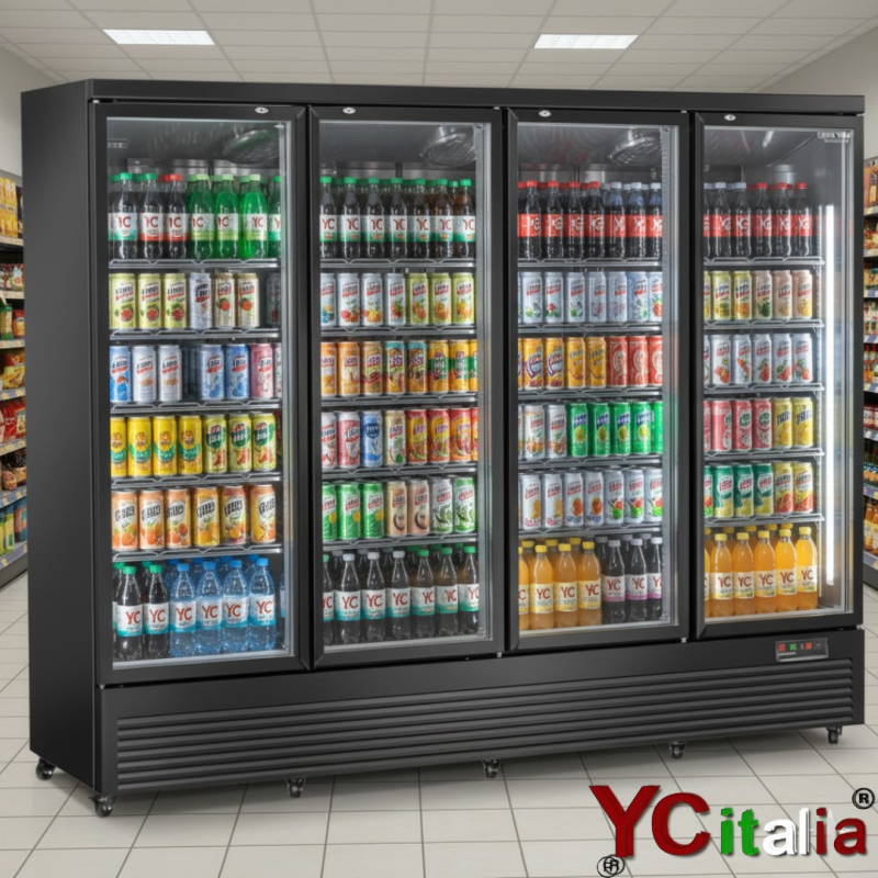 Frigorifero murale a 4 porte con ruote|Murali refrigerati con porte battenti