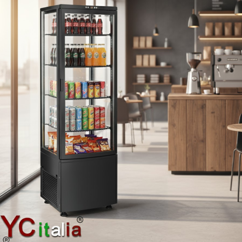 Espositore refrigerato nero verticale 235 Lt