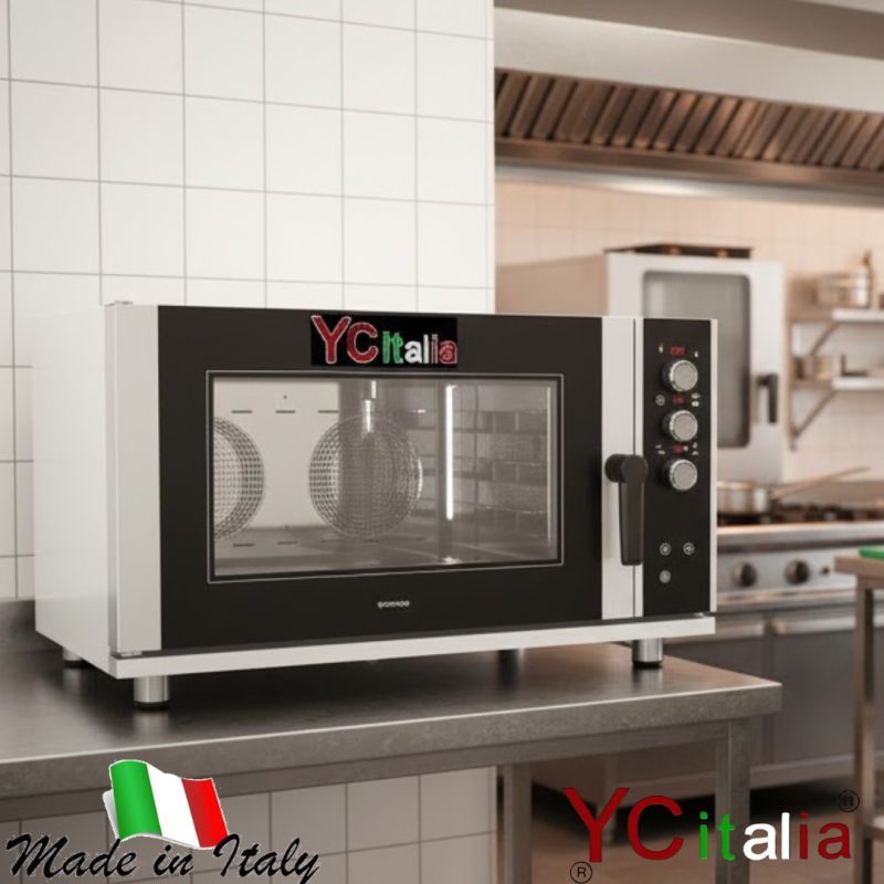 Forno elettrico 4 teglie|Forno analogico convenzione vapore diretto per pasticceria