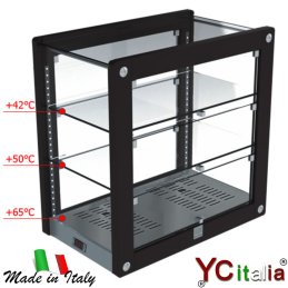 Vetrina espositore caldo 870x582x685 h|Vetrine da banco riscaldate 3 piani