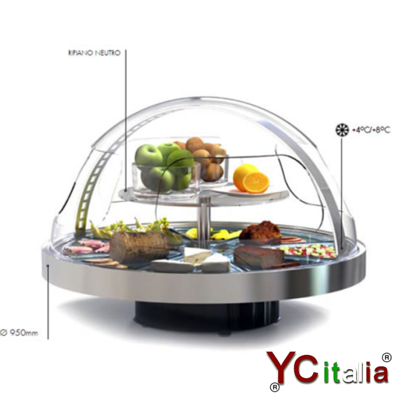 Buffet circolare refrigerato da appoggio|Buffet da banco refrigerato