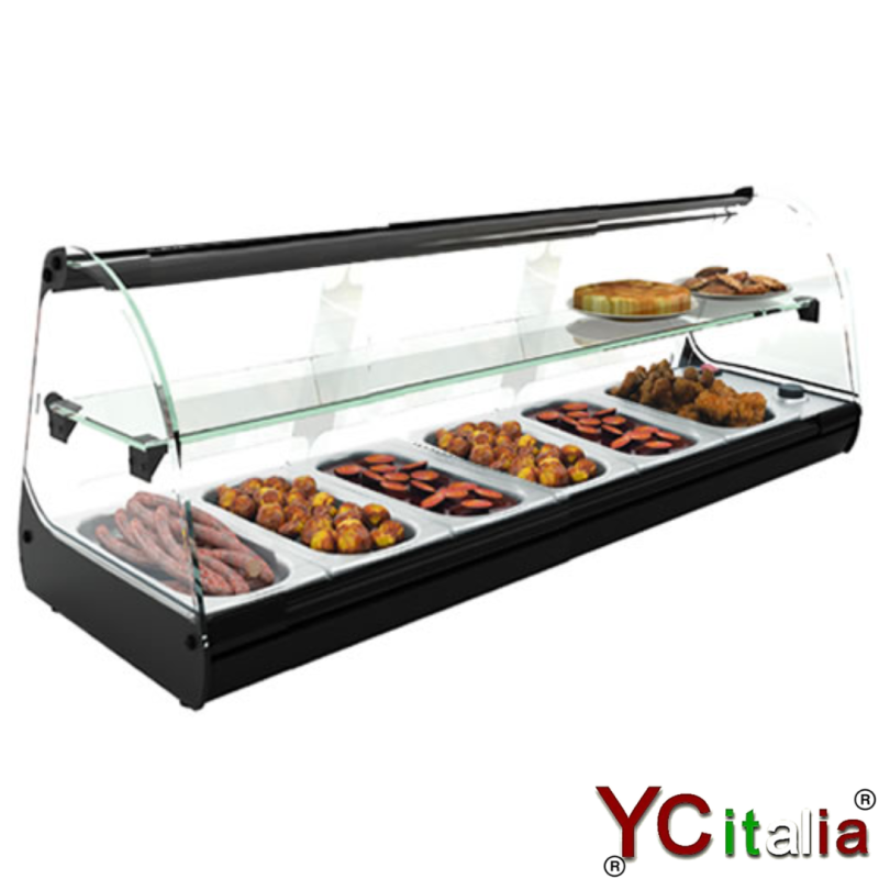 Vetrina bagnomaria 1190x395x360h|Vetrine riscaldate da banco a 2 piani