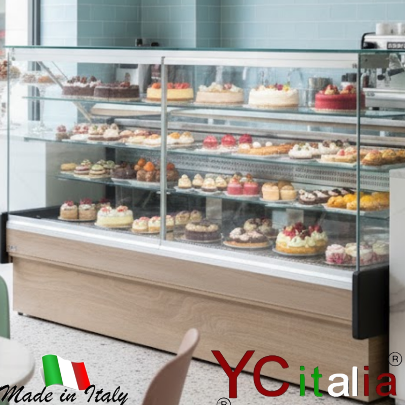 Banco vetrina per servizio assistito statica 2200x960x1240 vetri dritti