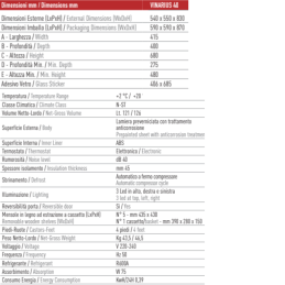 Frigo vini ventilato 540x550x830|Cantinette vini