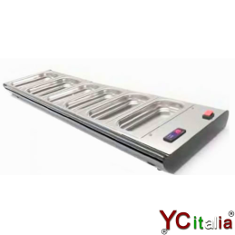 Piano caldo bagnomaria inox 6gn 1/3|Piani caldi inox