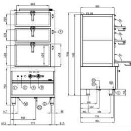 Vaporiera elettrica professionale per dim sum|Vaporiere DIM SUN professionale