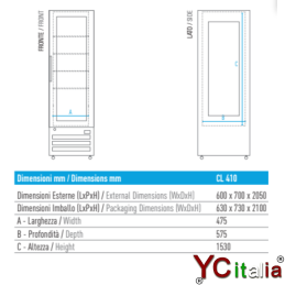 Espositore refrigerato per bibite 535|Frigo bibite a 1 porta
