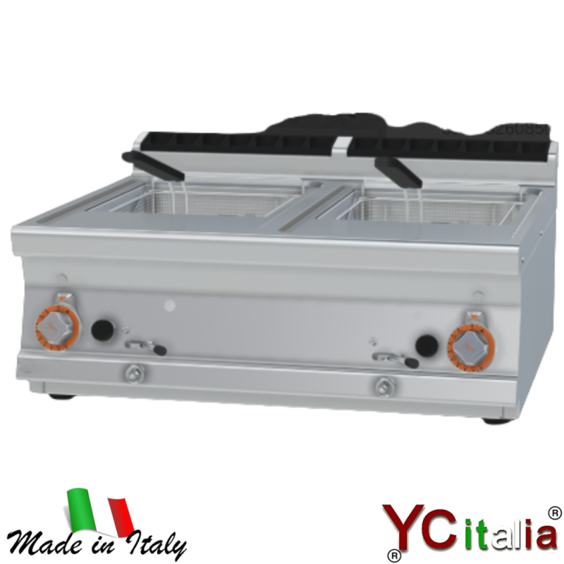 Friggitrice 13+13 a gas da banco