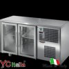 Tavolo refrigerato 2 porte a vetro 1460x600x860/930 mm