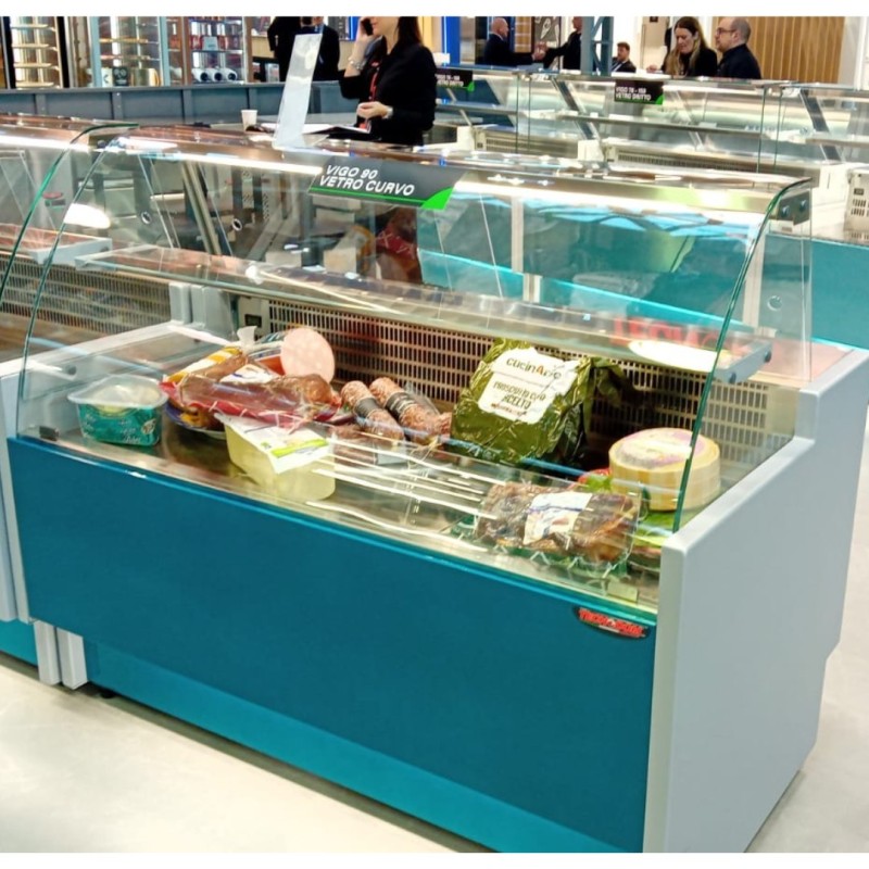 Vetrina a vetro curvo 2000 x 890 mm