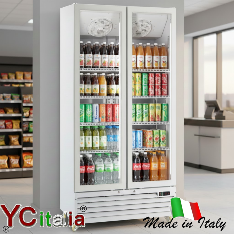 Frigo bibite bianco doppia porta ventilato