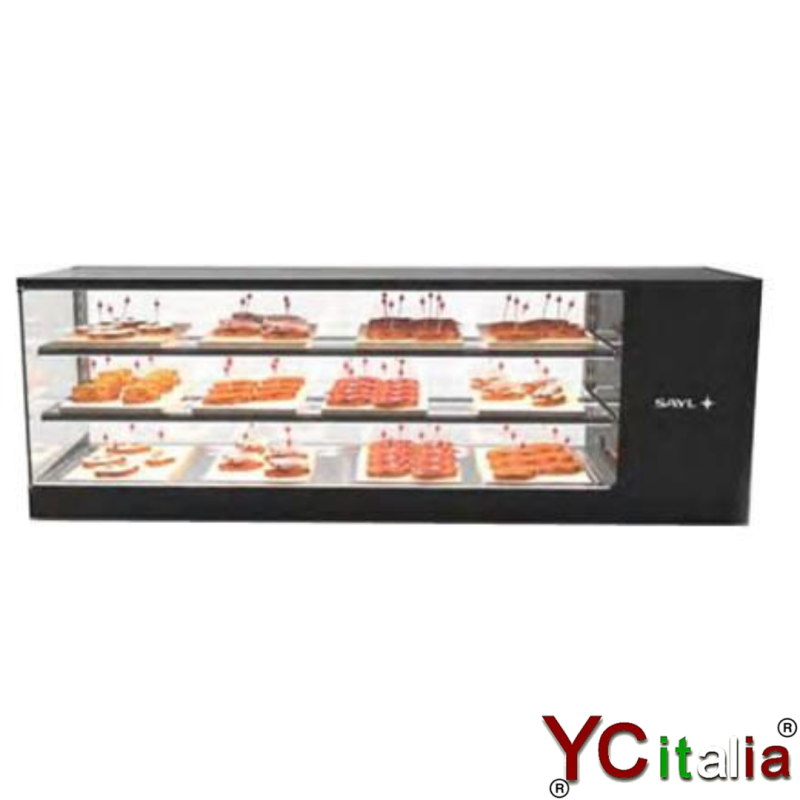 Vetrina refrigerata a due piani 1320x380x460|Vetrina refrigerata da banco 3 piani
