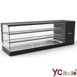 Vetrina refrigerata a due piani 1320x380x460|Vetrina refrigerata da banco 3 piani