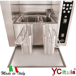 Cuocipasta a gas 25 lt da banco|Cuocipasta snack da banco professionale profondita 600