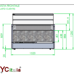 copy of Vetrina con refrigerazione semiventilata 1520x780