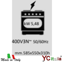 Cucina 4 fuochi con forno elettrico 18 kw professionale|Cucina con forno statico