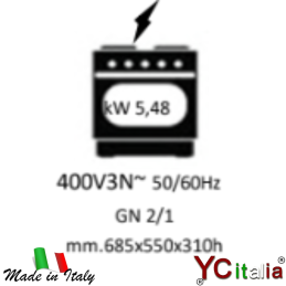 Cucina 4 fuochi con forno elettrico 18 kw|Cucina con forno statico