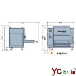 BroilyGrill elettrico 800x450/630x745h monofase|Home