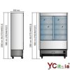 Murale per salumi 1350x650x2080 con porte scorrevoli|Murali refrigerati con porte scorrevoli