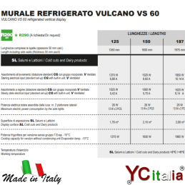 Murale per salumi 1350x650x2080 con porte scorrevoli|Murali refrigerati con porte scorrevoli