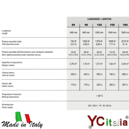 Vetrina riscaldata con vetro curvo 1846x774x1381 mm|Home