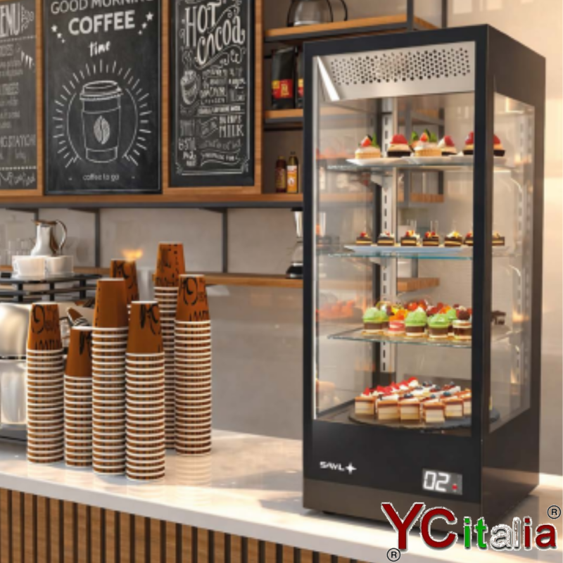 Vetrina refrigerata a 3 ripiani da banco|Vetrina 4 piani