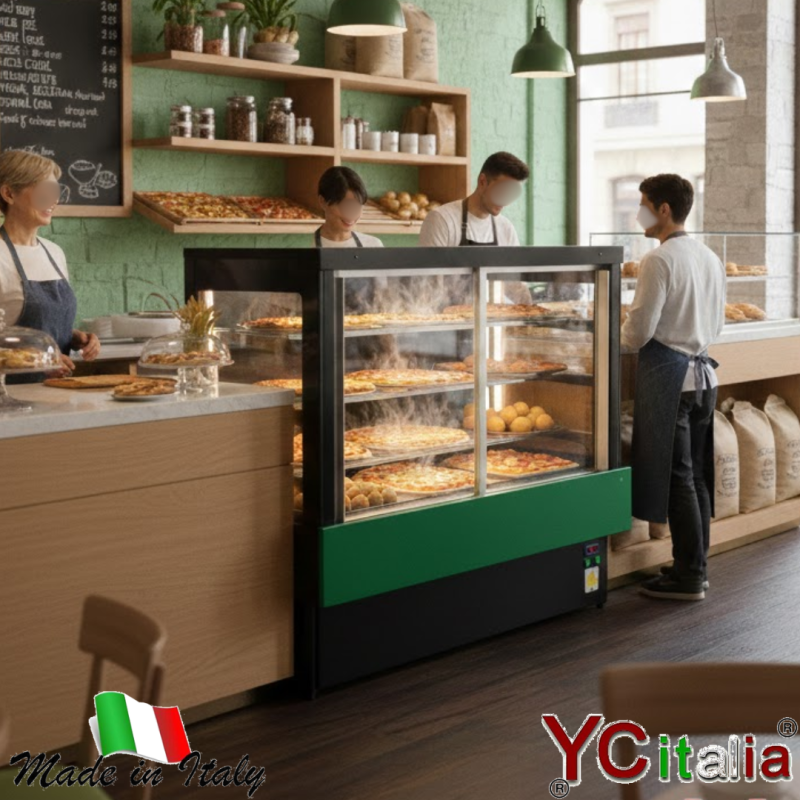 Vetrina espositiva riscaldata a 2 porte 1541x775x1392 mm|Vetrine espositive riscaldate