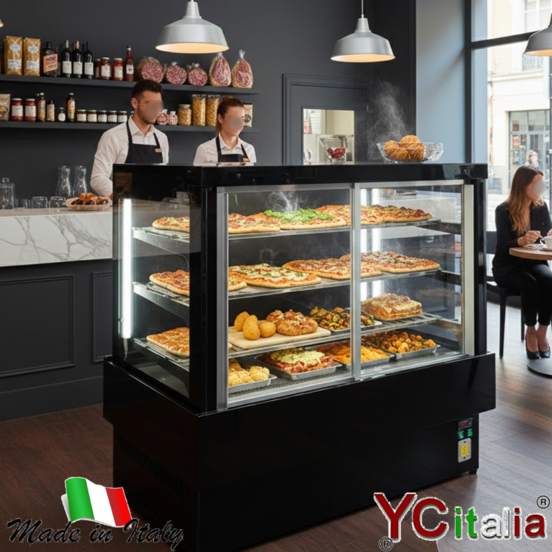 Vetrina alimentare riscaldata a 2 porte 1841x775x1392 mm|Vetrine espositive riscaldate