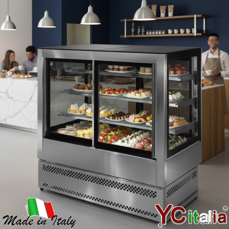 Vetrina refrigerata 4 porte 922x769x1389 mm|Vetrine profondità 800 ventilate