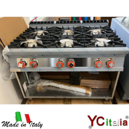 Cucina a gas 6 fuochi con vano aperto|Cucina a gas senza forno profondita 900