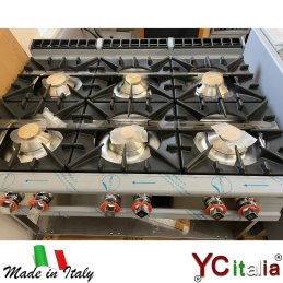 Cucina a gas 6 fuochi con vano aperto|Cucina a gas senza forno profondita 900
