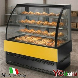 Espositore caldo con vetro curvo 1546x774x1381 mm|Vetrine espositive riscaldate