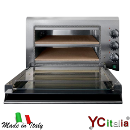 Forno meccanico elettrico con pietra refrattaria 2 pizze|Forni elettrici Ø 30