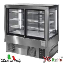 Espositore per alimenti caldo a 4 porte 1822x769x1389 mm|Vetrine espositive riscaldate